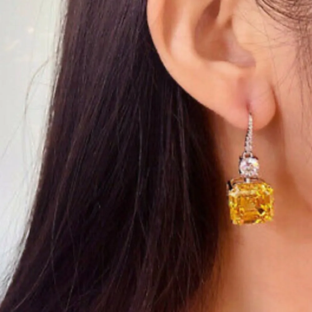 New Sterling silver diamond earrings - Picture 5 of 8